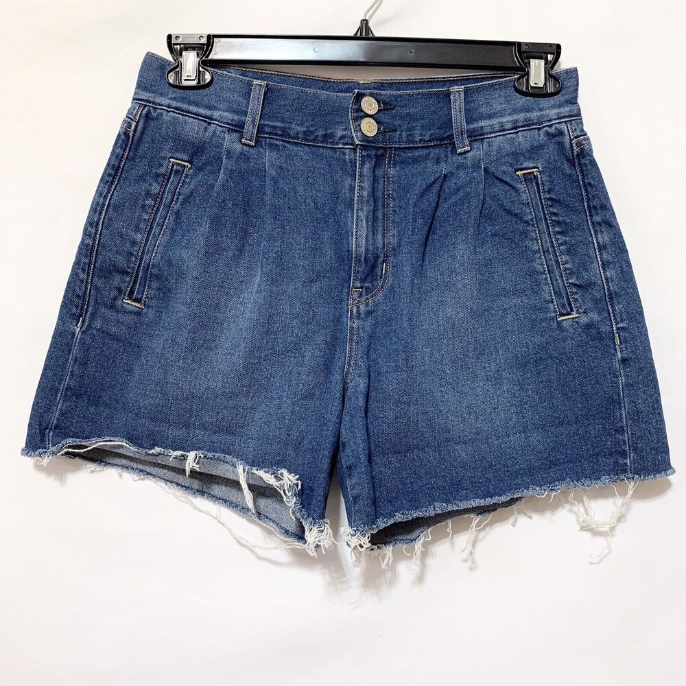 American Eagle Mom Short Raw Hem Denim Size 6
